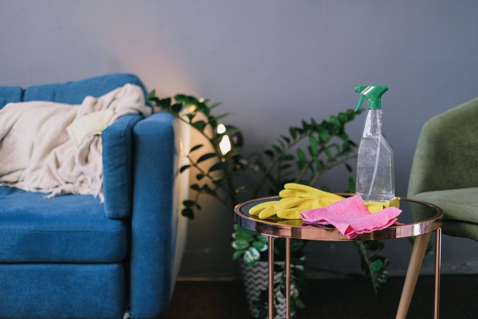 Sparkling clean living room showing the results of professional house cleaning